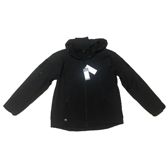 Pave Hawk Tactical Sharkskin Black Jacket w/hood Men's 2/3XL New With Tags - Picture 1 of 14